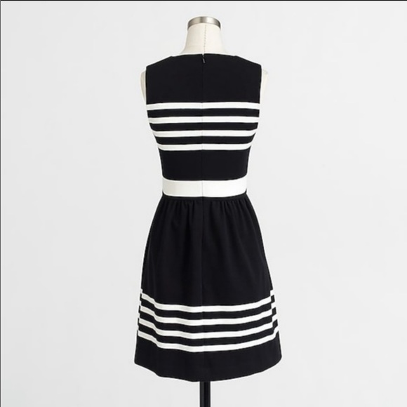 J Crew Daybreak black & white striped dress Sz S - Picture 2 of 6
